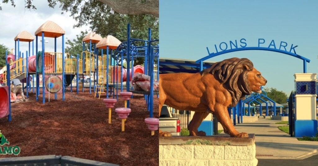 Things to do in Alamo showing Lions Park family recreation area in Alamo Texas
