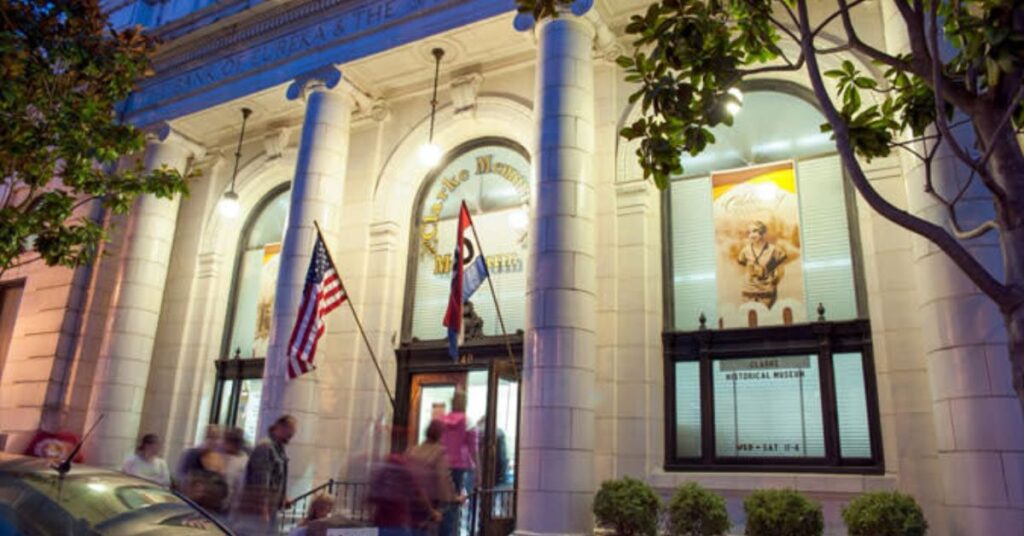 Things to do in Eureka showing Clarke Historical Museum with curated exhibits, organized displays, and a quiet indoor learning environment