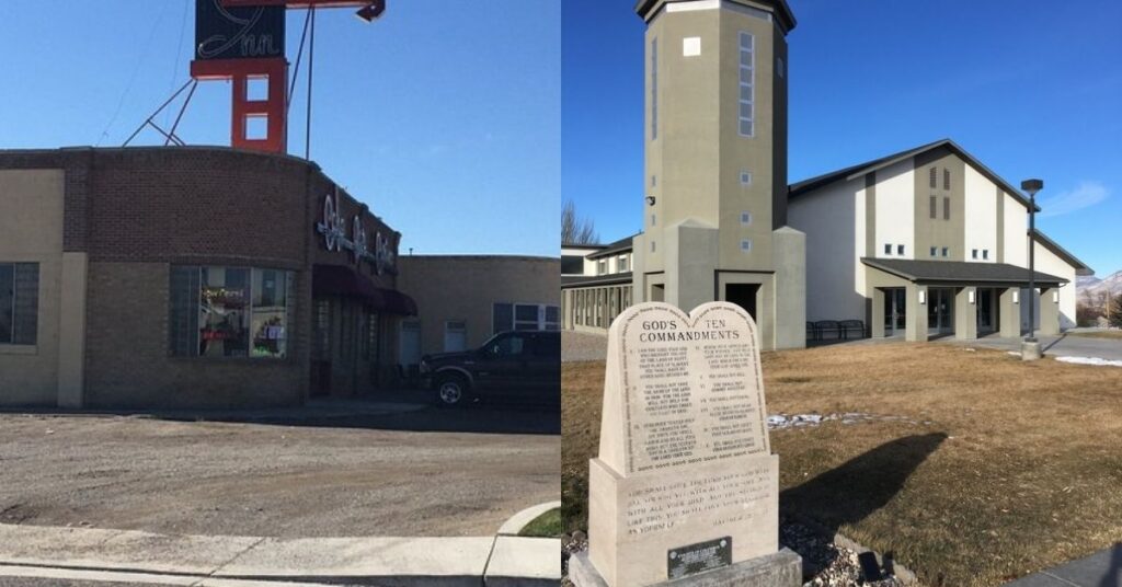 Things to Do in Carlin Nevada at The Peacock Lounge and Sacred Heart Church