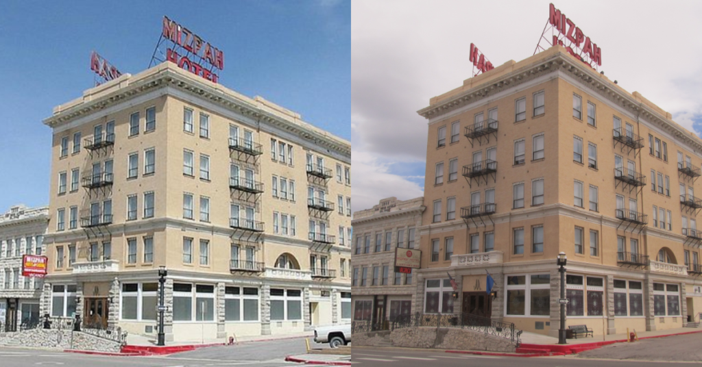 Things to do in Tonopah at Mizpah Hotel showing historic architecture